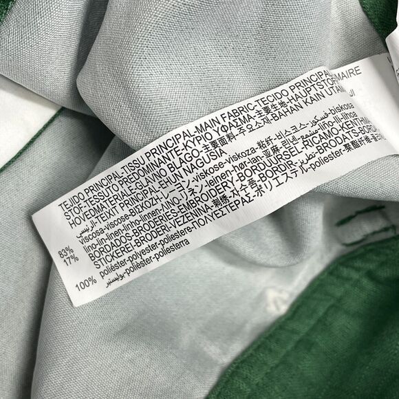 Zara Green Wide Leg Pants with White Pattern - Picture 12 of 16